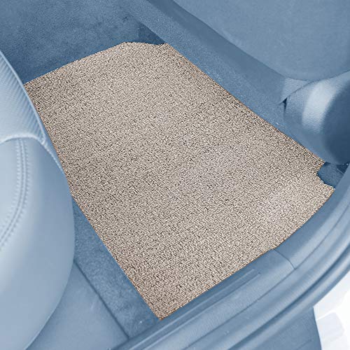 FH Group Car Floor Mats - DIY Ultra Waterproof Trimmable Non-Slip Vinyl Floor Mats, Solid Beige - color: SOLID BEIGE
