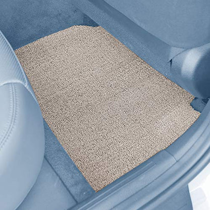 FH Group Car Floor Mats - DIY Ultra Waterproof Trimmable Non-Slip Vinyl Floor Mats, Solid Beige - color: SOLID BEIGE