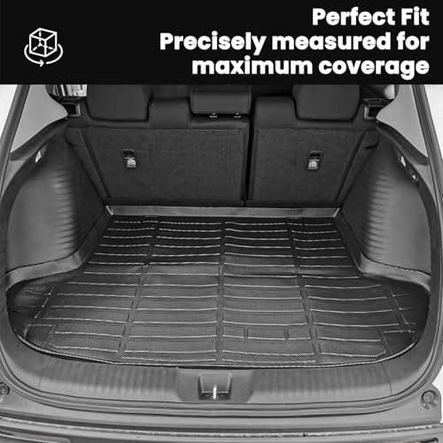 Auxko All Weather Cargo Liner Fit for Honda HRV Include Hybrid 2023 2024 2025 2026 TPE Rubber Trunk Mat HR-V Accessories All Season Guard Odorless Anti-Slip Cargo Mat Black - size: hrv|2023-2026|cargo mat