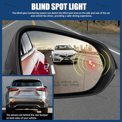 Passenger Side Mirror Assembly Compatible with Lexus RX 350 350L 450h 450hL 2016-2022 Anti-Glare with Heated, Blind Spot Monitor, Turn Signal, Power Folding Adjust Memory Black (15 Pin Right) - size: 15Pin Right