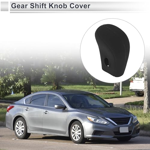 Gear Shift Knob Cover Anti-slip Stick Shifting Handle Protector Silicone 1 Pc for Nissan Altima 2013-2018 Black