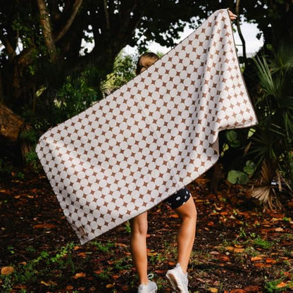 Sprints Athletic Running Towel, Full-Sized, Car Seat Cover - Performance Microfiber (Kaleidoscope Cream) - color: Kaleidoscope Cream