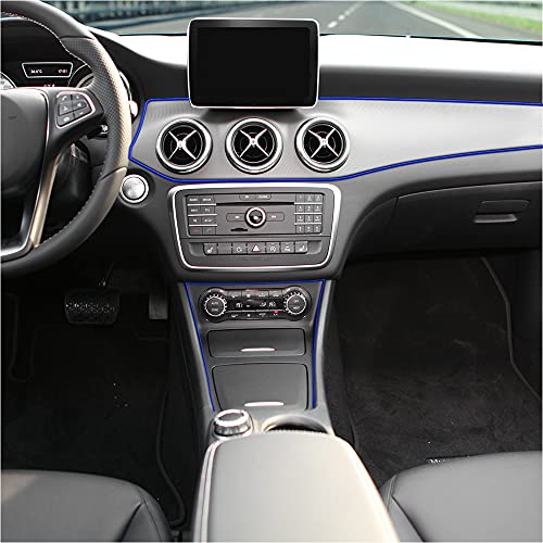 X AUTOHAUX Car Interior Gap Door Edge Trim Strip Line Dark Blue 8m 26.25ft - color: Dark Blue