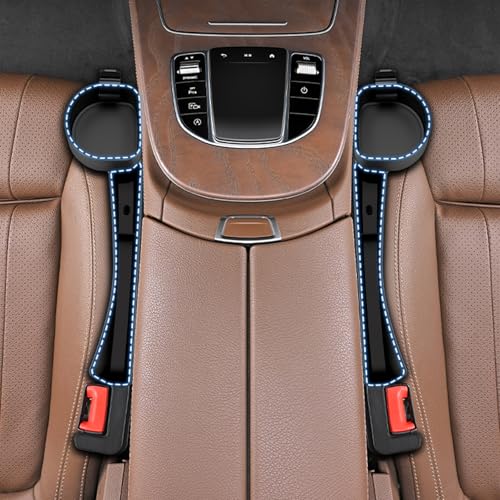 Car Seat Gap Filler, Seat Gap Organizer with Phone Holder, Car Seat Accessories Fit Car SUV Truck, 2PCS Seat Gap Filler with Purse Hook for Car, Black - color: Black, size: Standard With Cup Holder and Hook