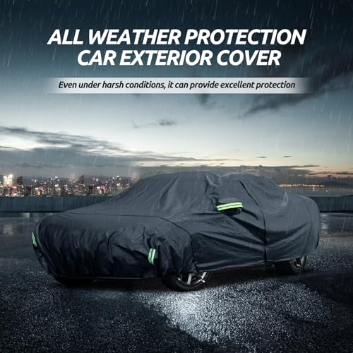 Migaven 6 Layers Car Cover Custom Fit for Dodge Challenger 2008-2025, Waterproof Full Exterior Cover Rain Sun Protection with Door Zipper & Inner Cotton - size: 6Layers Fit Dodge Challenger