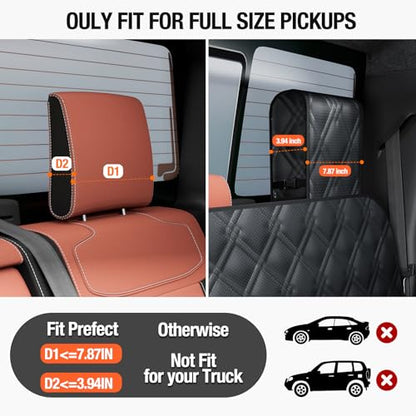 Surfcabin Truck Back Seat Extender for Dogs – Waterproof Full Size Pickup Pet Seat Cover with Door Protection, Hard Bottom Holds 420 lbs Dog Hammock for F150, RAM 1500 & More - size: Fit for Fullsize Trucks