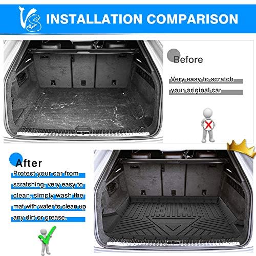 Cargo Liner Fits for Audi Q8/RS Q8 2019-2025 2026, All Weather Cargo Mat for Q8, Heavy Duty Waterproof Rear Trunk Mat for Q8 Accessories - size: 1)Audi Q8/RS Q8【2019-2025】