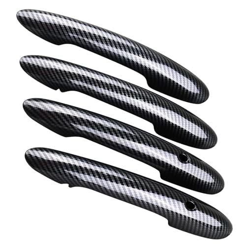 Osompar 4PCS Door Handle Cover Trims Carbon Fiber Compatible with Mini Cooper F55 Hatchback F60 Countryman (with Keyless Entry Buttons) - color: Carbon Fiber
