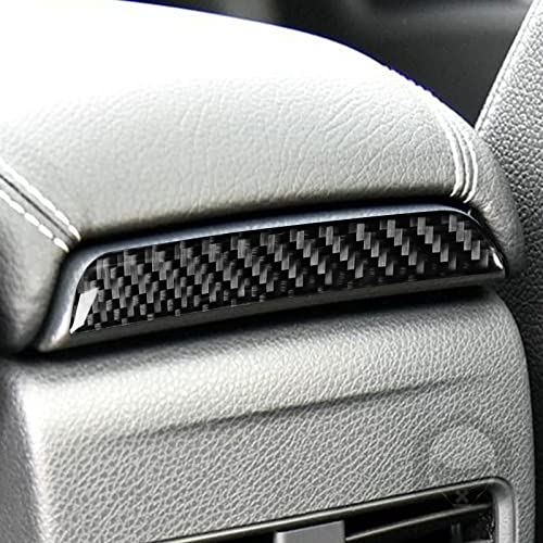 Generic Auto Center Armrests Box Rear Trim Strip Panel Sticker Compatible with Benz CLA C117 2014-2018 GLA X156 2015-2019 Real Carbon Fiber Cover Interior Trim Accessories Black, BM8112 - color: Center Armrests Box Rear Trim Strip Panel