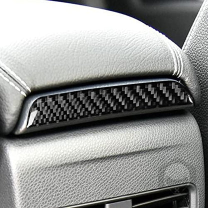 Generic Auto Center Armrests Box Rear Trim Strip Panel Sticker Compatible with Benz CLA C117 2014-2018 GLA X156 2015-2019 Real Carbon Fiber Cover Interior Trim Accessories Black, BM8112 - color: Center Armrests Box Rear Trim Strip Panel
