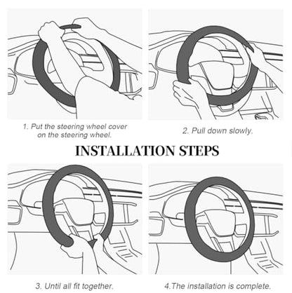 for Bills Car Steering Wheel Cover, 14-15 Inch Leather Grip | Non-Slip & Sweat-Resistant Design, Fit for Most Cars, SUVs, Trucks (SWC-BBR) - size: SWC-BBR