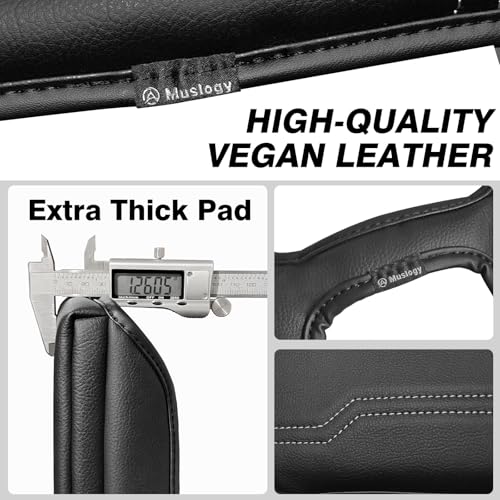 Muslogy Center Console Armrest Cover Fit for Chevy Silverado & GMC Sierra 1500 2500 3500 2014-2018 Accessories, Comfort Armrest Pad Console Lid Cushion Vegan Leather 1-Inch Extra Thick(Bucket Seat) - size: 1) 14-18 |Silverado & Sierra| Bucket Seat, +Thick