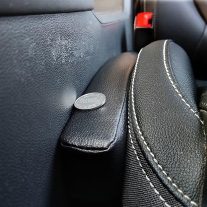No Drop Seat Guard, Car Seat Gap Filler Universal Gap Stopper/Catcher to Fill The Gap Between Seat and Console Black Plug Crevice Blocker Pad Plug Stopper with Seat Belt Buckle Hoop YMT-A03b