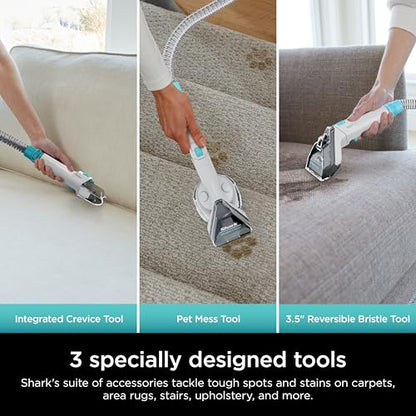 Shark StainStriker Portable Carpet, Upholstery & Area Rug Cleaner with Pet Mess Extractor, Stain & Odor Remover, Perfect for Car Interiors, White, PX201 - style: StainStriker