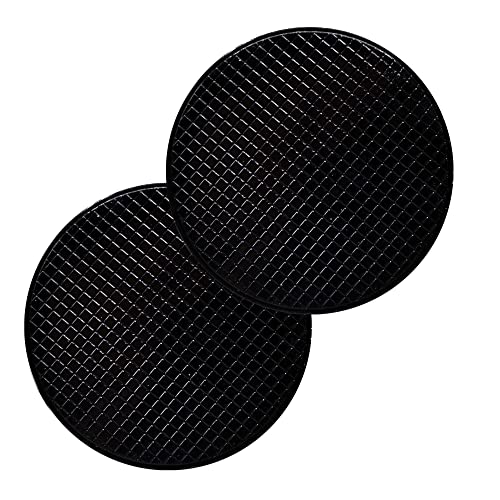 Car Dashboard Sticky Non Slip Pad, Anti-Slip Sticky Gel Mat for Cell Phone, Radar Detector, Tablet, GPS, Keys or Sunglasses, Small Round 3.5” – Pack of 2
