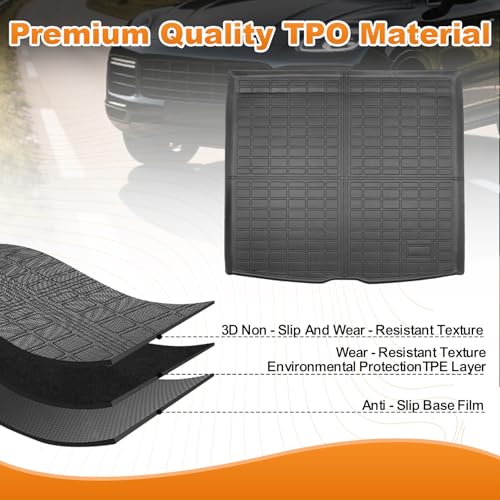 Trunk Liner for Mercedes Benz GLE 2020-2024 3D Custom Fit All-Weather TPE Material Waterproof Car Cargo Liner Mat, Black - color: GLE 2020-2024
