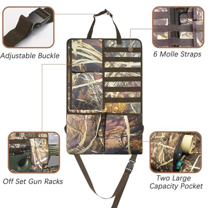Car Seat Back Gun Rack, 2 Pack Automotive Truck Racks for Hunting Gear, Seat Back Gun Sling Holder with Storage Pockets for Truck SUV - color: Style 1