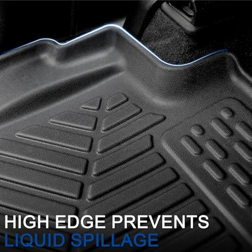 Floor Mats Set for 2021-2025 2026 Chevrolet Chevy Tahoe/GMC Yukon 7 Seat Bucket Seat Accessories(Not for Yukon XL), All Weather TPE Cargo Mat Liner Backrest Mat Door Sill Protectors - style: Floor Mats Set