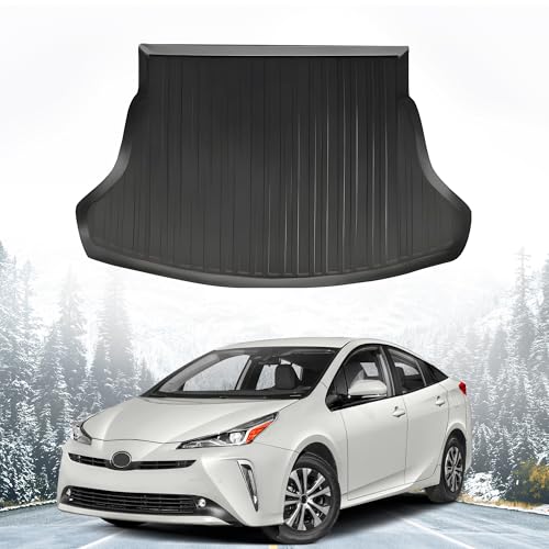 Premium Cargo Liner for Toyota Prius 2016-2022 Sedan - 100% Protection - Custom Fit Car Trunk Mat - All-Season Black Cargo Mat - 3D Shaped Laser Measured Trunk Liners for Toyota Prius (XW50)