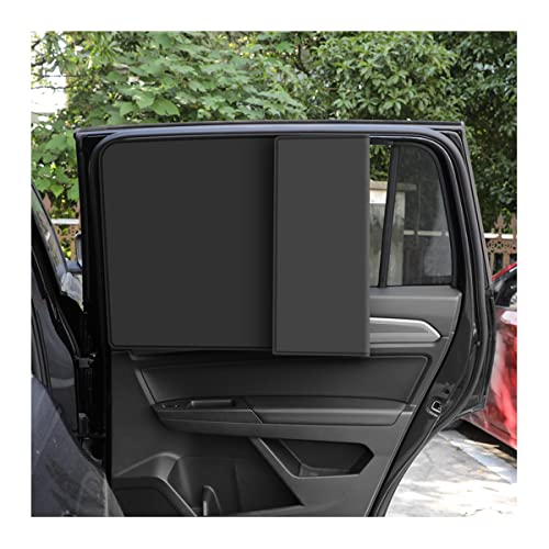 Ziciner Car Window Sun Shade（Only for Metal Frame）, 2 Pcs Auto Side Rear Magnetic Windshield Curtains, Sun Heat Blocker and UV Rays Protector, Universal Window Covers for Car, SUV (Black-Back Window) - color: Black-Back Window