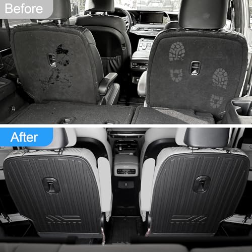 Second Row Backrest Mats for 2020-2025 Hyundai Palisade, All Weather TPE Seat Back Covers Kick Mats for Hyundai Palisade Accessories-7 Passenger Only - size: For Hyundai Palisade Kick Mats 2020-2025