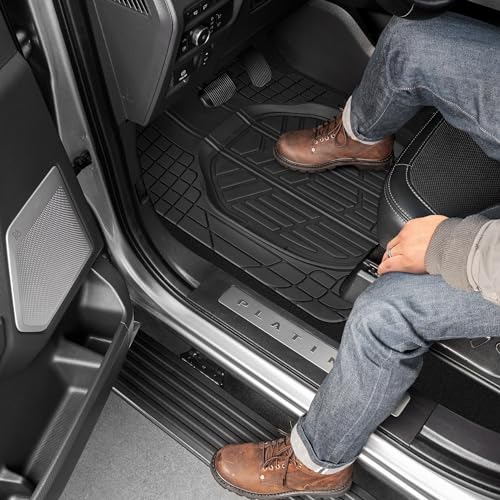 Cat Car Floor Mats for Trucks, Cars - Reservoir Deep Dish All-Weather Car Mats, Waterproof Automotive Floor Liners for Cars Trucks SUV, Universal Car Accessories, Black - style: Deep Dish Reservoir