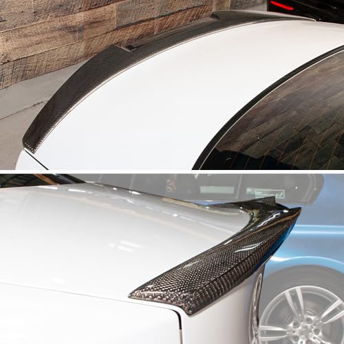 AeroBon Real Carbon Fiber Trunk Spoiler Compatible with 2014-2020 Audi A3 S3 RS3 Spoiler 8V Sedan Rear Spoiler (MV Style) Motorsport Version - size: MV