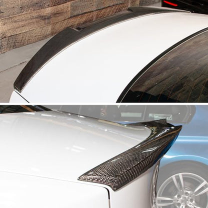 AeroBon Real Carbon Fiber Trunk Spoiler Compatible with 2014-2020 Audi A3 S3 RS3 Spoiler 8V Sedan Rear Spoiler (MV Style) Motorsport Version - size: MV
