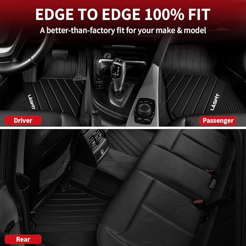 LASFIT Floor Mats & Cargo Mat for 2023 2024 2025 2026 BMW X1 xDrive28i M35i xDrive, Custom Fit TPE All Weather Waterproof Floor Liners Full Set Car Liners, Black - size: 1) X1 2023-2026 | Floor Mats Full Set