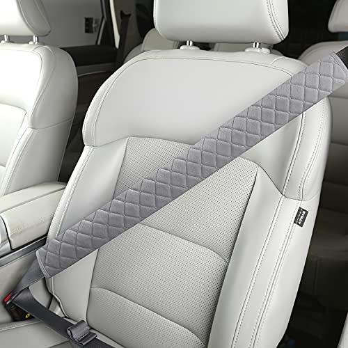 HighnessHwoo Extra Long Seatbelt Covers for Adults Kids Women & Men, Soft Car Seat Belt Strap Cushion for Sedan, SUV, Trucks, Shoulder Neck Chest Protector Pads, Auto Accessories, 1pc, Gray, 25.5in - color: Gray, size: 25.5in - 1pc