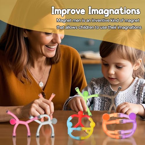 Magnetic Travel Toys for Toddlers Kids, Fidget Toys Airplane Car Travel Activities Essential,Road Trip ‌Sensory Toy Magnet People Men,Gifts Toys for 3 4 5 6 7 8 Year Old -10PCS - style: Translucent-10