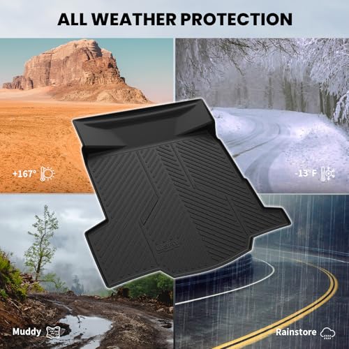 LASFIT Trunk Mat for Chevrolet Chevy Impala 2014-2020 (Not Fit Equipped with The Auto Stop/Start System), All Weather TPE Custom Fit Cargo Mat Trunk Liner for Chevy Impala Accessories, Black - size: Cargo Liner for Chevrolet Impala 2014-2020