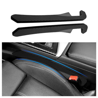 Junecarp 2PCS Car Seat Gap Filler - Elastic Car Seat Gap Filler Organizer Universal for Truck SUV Car Between Seat and Console - Prevent Items from Droping - Add Style to Your Car Accessories - color: Carbon Fiber
