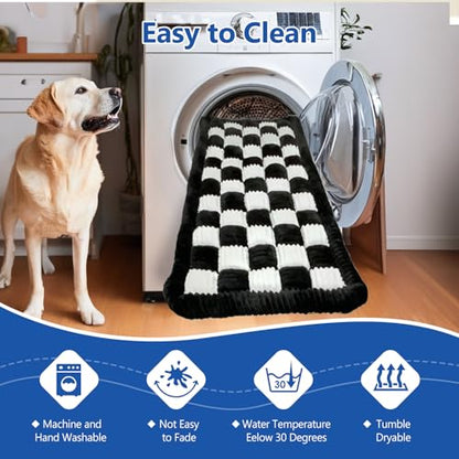 Thickened Dog Bed for Car Back Seat, Upgraded Bottom Non-Slip, Fits Hard Bottom car seat Cover for Dogs, Premium Mixed Color, Dog Car Seat Cover (Black-White) - color: Black-White