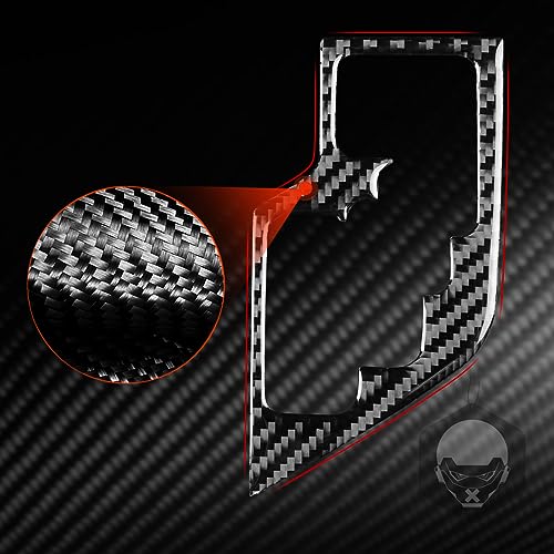 NVCNX Real Premium Carbon Fiber Car Center Console Automatic Transmission Gear Shift Panel Cover Decal Compatible with Toyota RAV4 2013 2014 2015 XLE LE Limited Interior Trim Accessories Black - C - color: 2013-2015 Gear Shift Panel Trim - C
