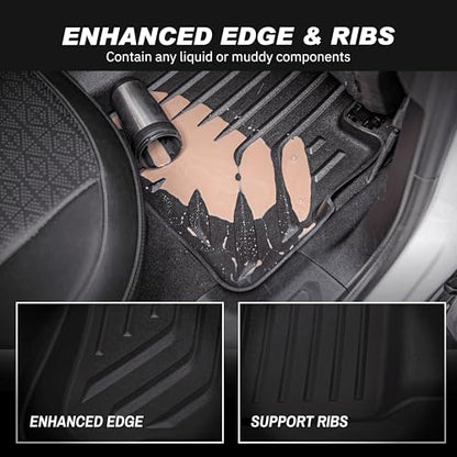 Premium MAXPRO Floor Mats for 2019-2025 Toyota Rav4 1st&2nd Row Complete Set All Weather Mat Waterproof TPE Floor Liners Custom Fit Automotive Floor Mats Toyota Rav4 Accessories Car Mats Full Set SUV - size: 2019-2025 Toyota RAV4 1st&2nd Row (Not for Hybr