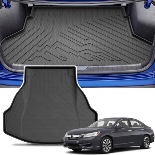 KUST Cargo Trunk Mat for Honda Accord 2013-2017, Rear Cargo Liner for Accord Accessories All Weather TPE Rubber Car Mat Raised Edge - style: Accord 2013-2017 │ Trunk Mat