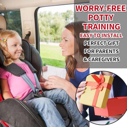 HunnmingRe 2 Pack Black Car Seat Protector for Potty Training Waterproof Piddle Pad Cover from Spillages Nappy Leaks Toilet Training Anti Slip Backing Strollers Carseat Liner for Toddlers Babies - style: Black+Grey