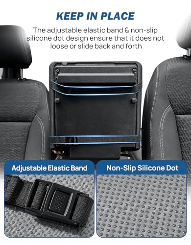 JOYTUTUS Center Console Cover for Full Size Truck, Leather Arm Rest Covers Armrest Cover for Car, Middle Console Cover Lid, Car Arm Rest Cushion Pad, Car Black Accessories - size: 13.78" x 13.78"