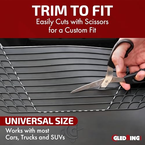Gledring USA - Universal Rear Hump Mat, Trim to Fit Driveshaft Tunnel Protector for Cars & SUVs - Odor-Free, Non-Slip, All-Weather Rubber, Protects from Rain, Mud, & Snow