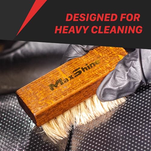 Maxshine Universal Professional Interior Detailing Brush – Ultra-Soft Synthetic Bristles for Leather, Carpet, Alcantara, Vinyl & Fabric – Gently Removes Dust, Dirt & Debris