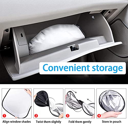 Foldable Car Windshield Sun Shade, Bonus Steering Wheel Sun Shield to Block UV Rays Keep Your Vehicle Cooler, Easy to Use Car Interior Accessories (Small) - size: 59"x27"/1PCS