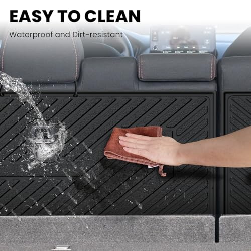 LASFIT Rear Seat Back Protector for Honda HR-V 2023-2026,All Weather TPE Pet Friendly Custom Fit HR-V Second Row Back Seat Cover Backseat Mat Liner - style: 6）For Honda HR-V | 2023-2026 | Back Seat Cover
