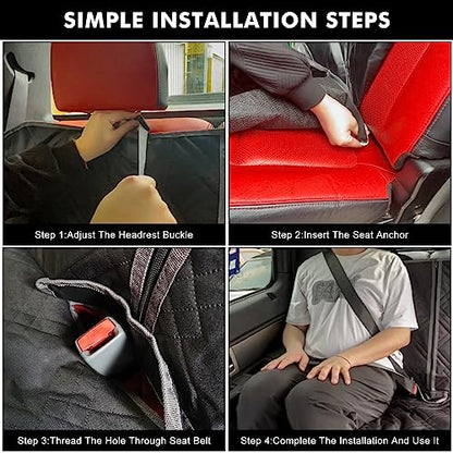 sportuli Dog Car Seat Cover Replace for Ford F150 and Dodge Ram 1500, 600D Oxford Cloth Heavy Duty Waterproof Non Slip Pet Truck Back Bench Seat Cover, Fit for All Full-Size Trucks (Full-Size Truck) - size: Full-Size Truck - Rear - Black