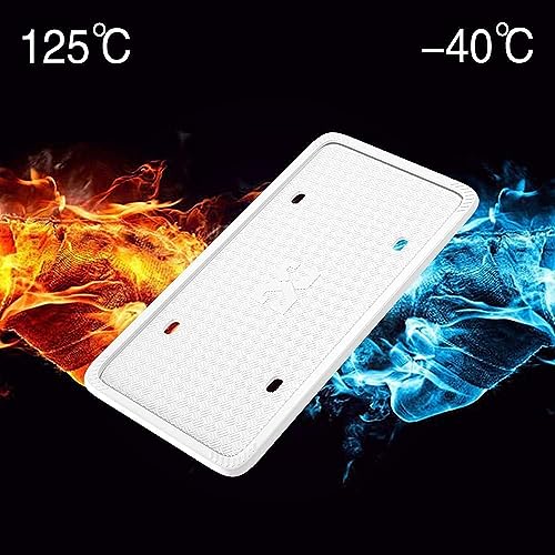 XCLPF Silicone White License Plate Frame Covers 1 Pack- Front and Back Car Plate Bracket Holders. Rust-Proof, Rattle-Proof, Weather-Proof (White) - color: 1 Pack White