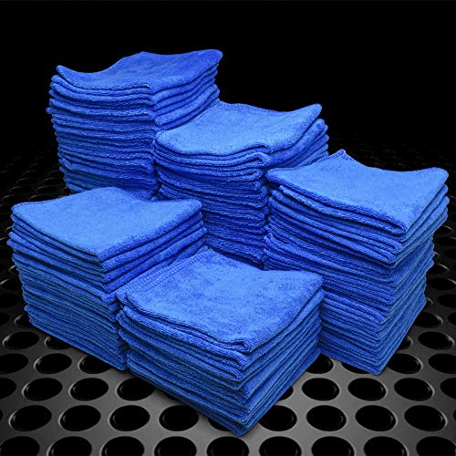 JDMBESTBOY 100Pcs Microfiber Cleaning Cloth Towel Rag Car Polishing No Scratch Auto Detailing Multi-Purpose Kitchen - size: 100 PCs
