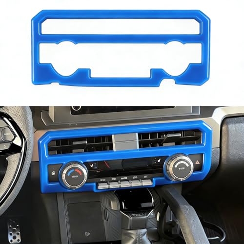 Central AC Panel Cover for Toyota Tacoma 2024 2025 2026 (Not for 7Buttons) Interior Accessories for 4Runner 2025 2026 Center Console Decor Trim ABS Frame Light Blue - color: Light Blue, size: 5 Buttons AC Panel Cover