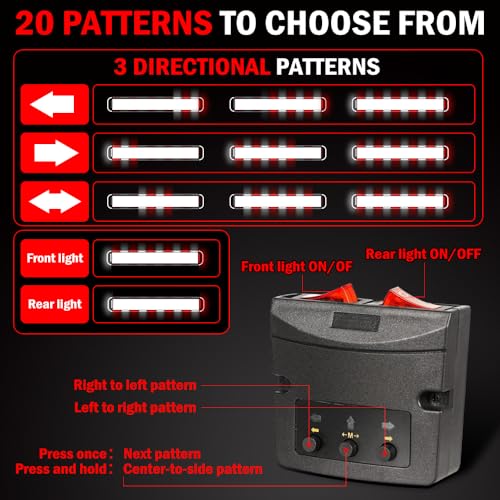 ASPL 46 inch 220 LED Rooftop Low Profile Strobe Light Bar Emergency Warning Beacon Car Hazard Flashing Construction Roof Lights Bars for Trucks Tow Automotive Construction Vehicle (Red/White - color: Red/White