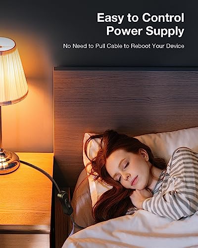 ANDTOBO USB Switch Extension Cable, (Upgraded Data + Power) USB Extension Cord with On/Off Power Switch Cable for LED Strips, iOS System, etc- 3.3 FT - size: 100 centimeters