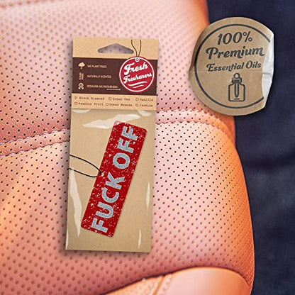 F Off Car Air Freshener 3 Pack Scented With Essential Oils By Fresh Fresheners (6 Pack) - color: F Off 6-Pack